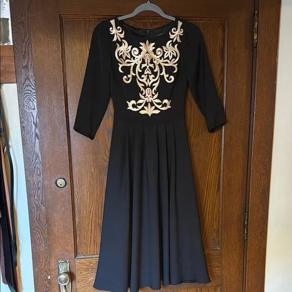 slim fit dress slacks Gold Rhinestones Black Sequined Trumpet Prom Dress